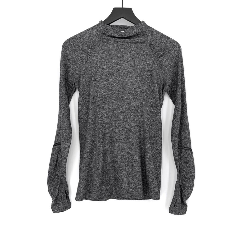 LULULEMON Warm It Up Long Sleeve Heathered Black 6